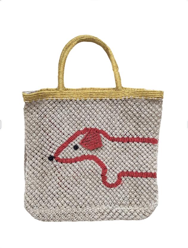 The Jacksons London Jute bag, small, sausage dog