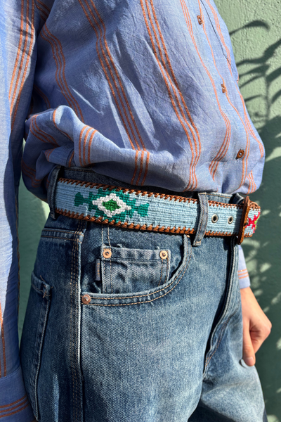 Dagny Textiles Guatamalan Belts - Sky