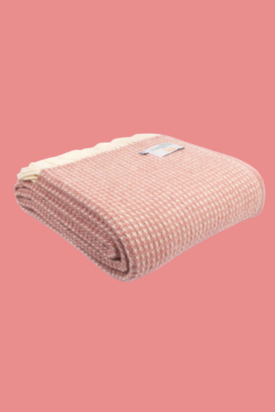 Waffle Throw - Dusty Pink