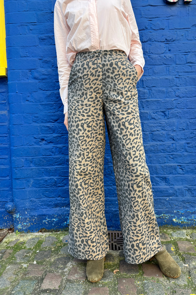 Inja Leopard Wide Leg Trousers