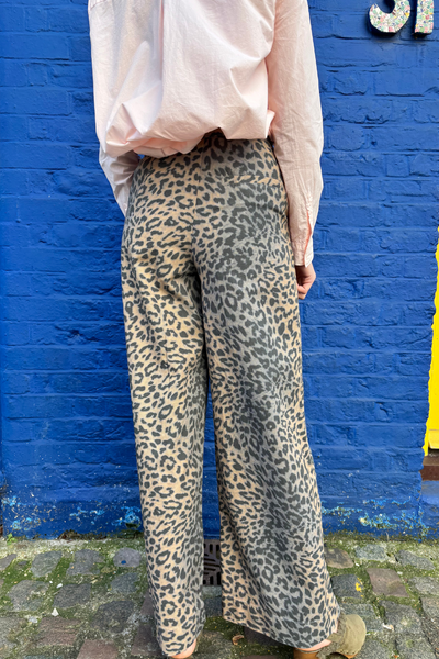 Inja Leopard Wide Leg Trousers