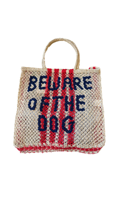 Beware of the dog - Natural, red stripe and navy