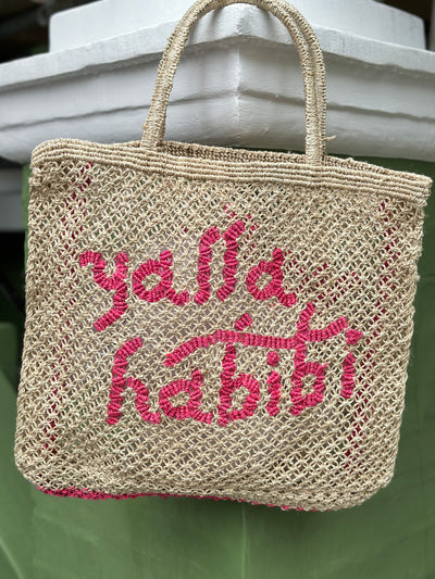 Yalla Habibi - Natural and hot pink