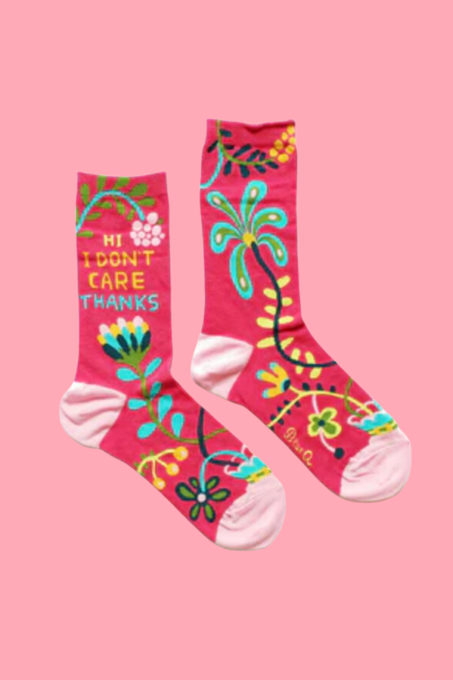 Hi I Don't Care Crew Socks