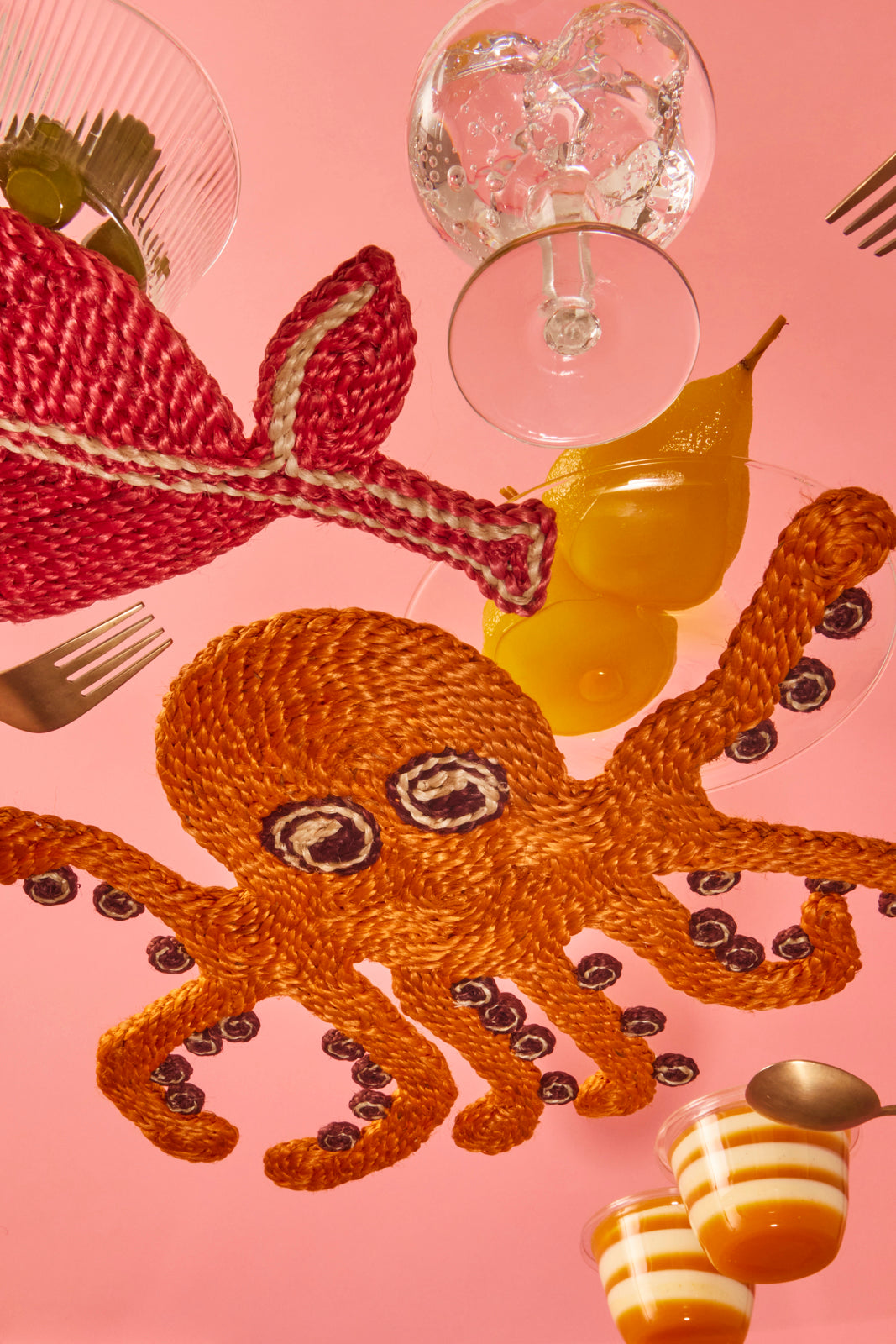 Octopus Placemat - Orange