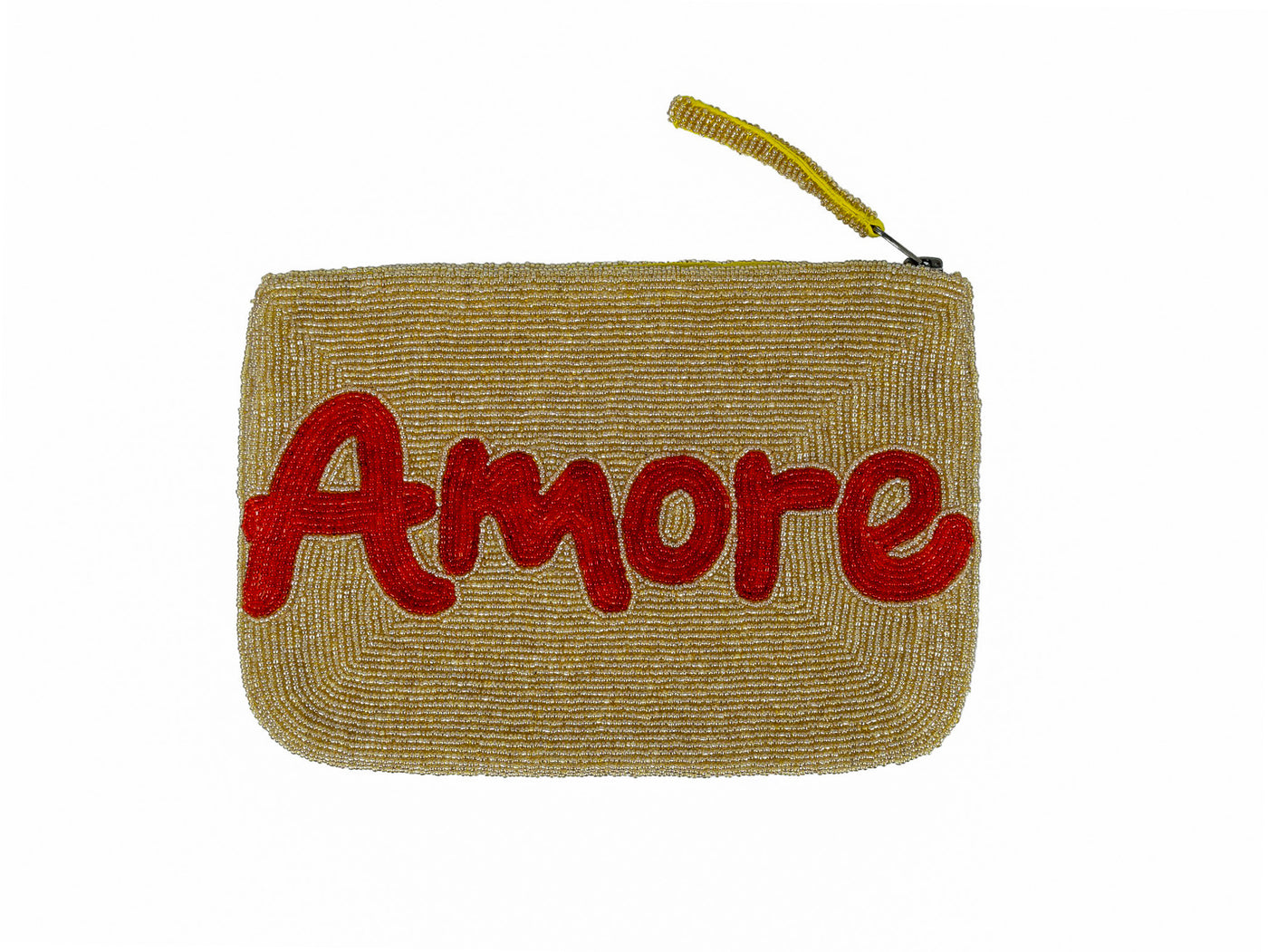 Amore bead clutch - Gold and red (PRE-ORDER - ARRIVING END OF NEXT WEEK)