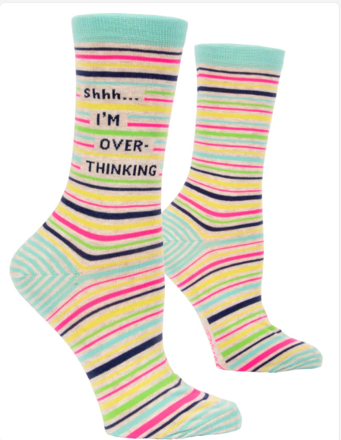 Shhh..I'm Overthinking Crew Socks