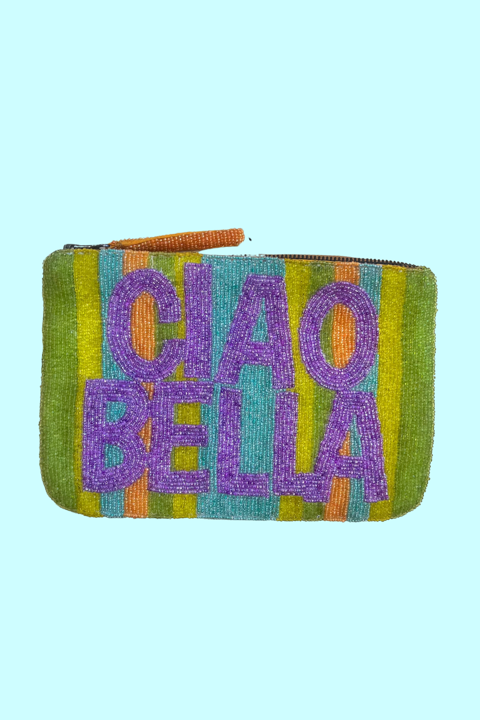 Ciao bella bead clutch - Green, blue, orange and purple