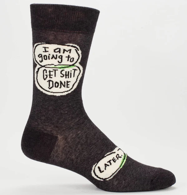 Get Shit Done Men's Crew Socks