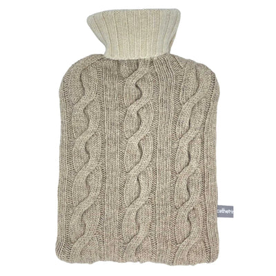 Cashmere Hot Water Bottle - Mushroom