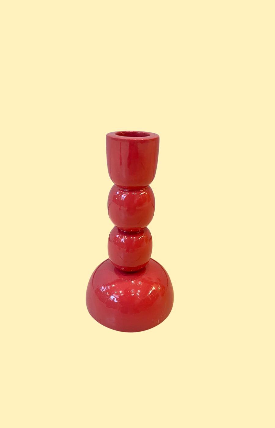 Wooden candlestick