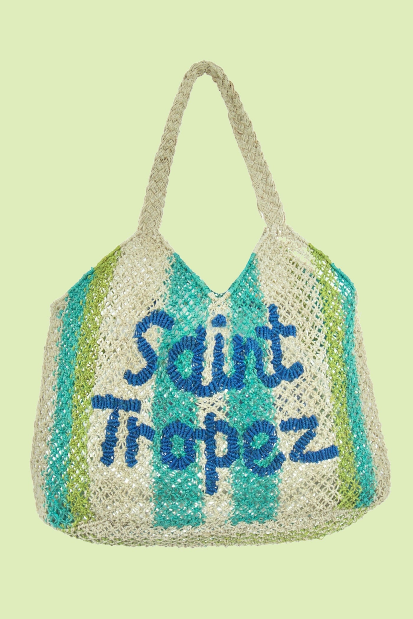 Saint Tropez - Natural, lime, aqua and cobalt