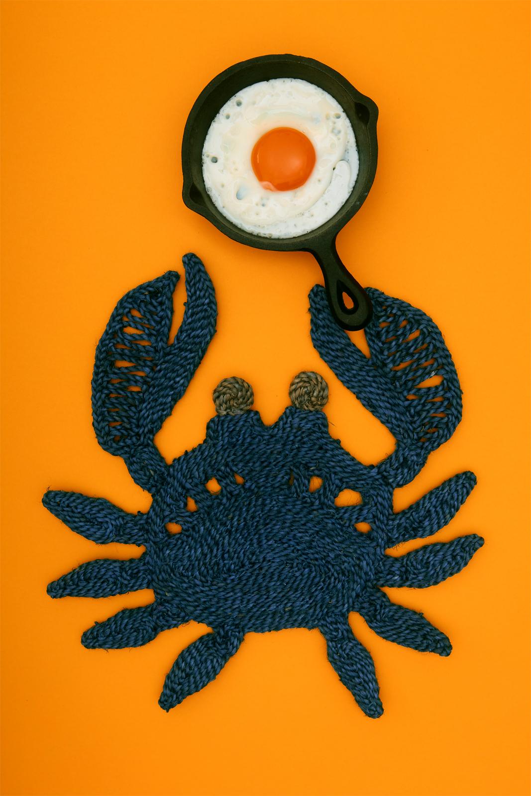 Crab placemat- Blue